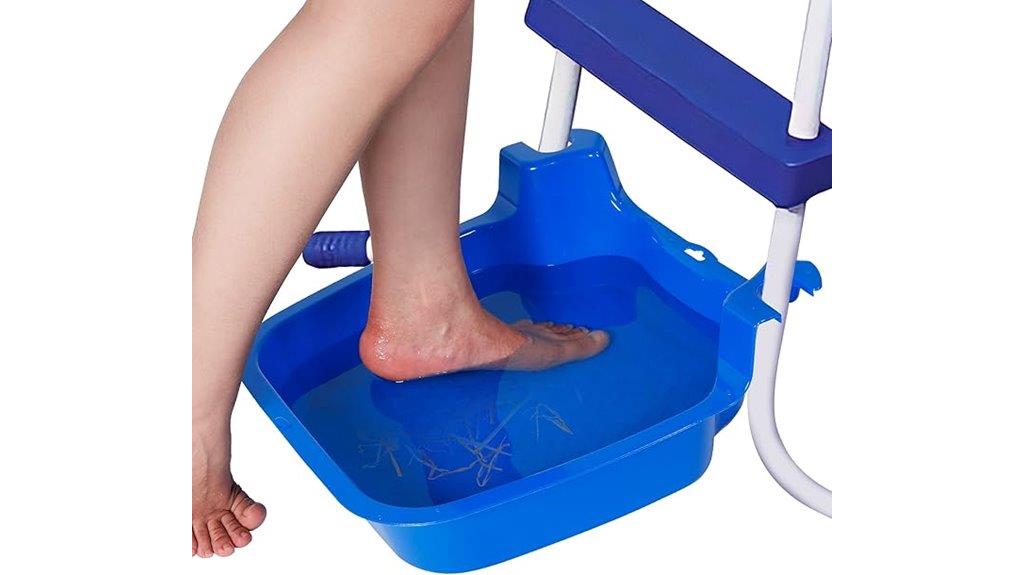 pool foot bath installation