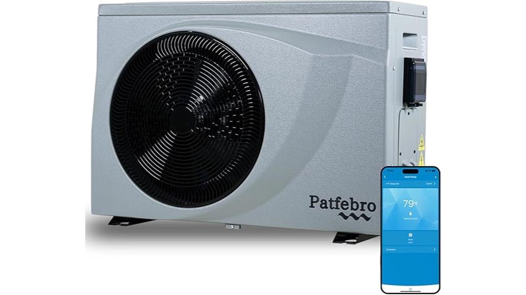 pool heat pump with app
