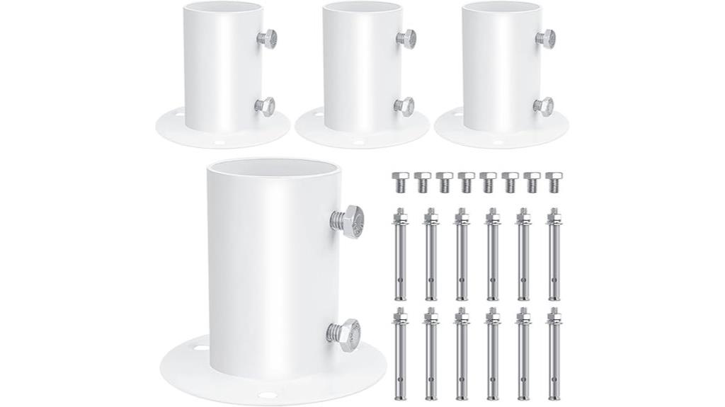 pool ladder anchor flanges
