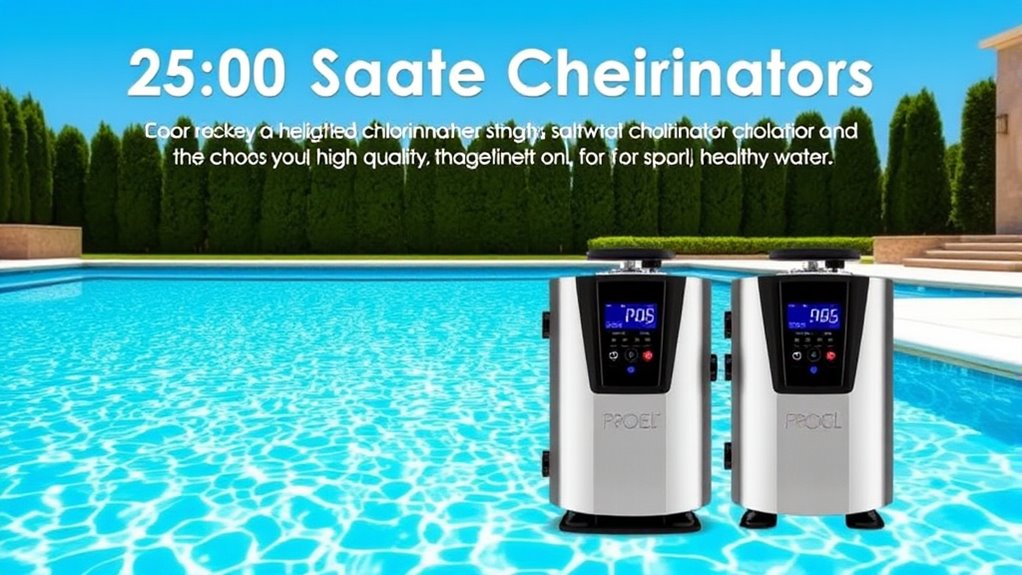 pool size chlorine output