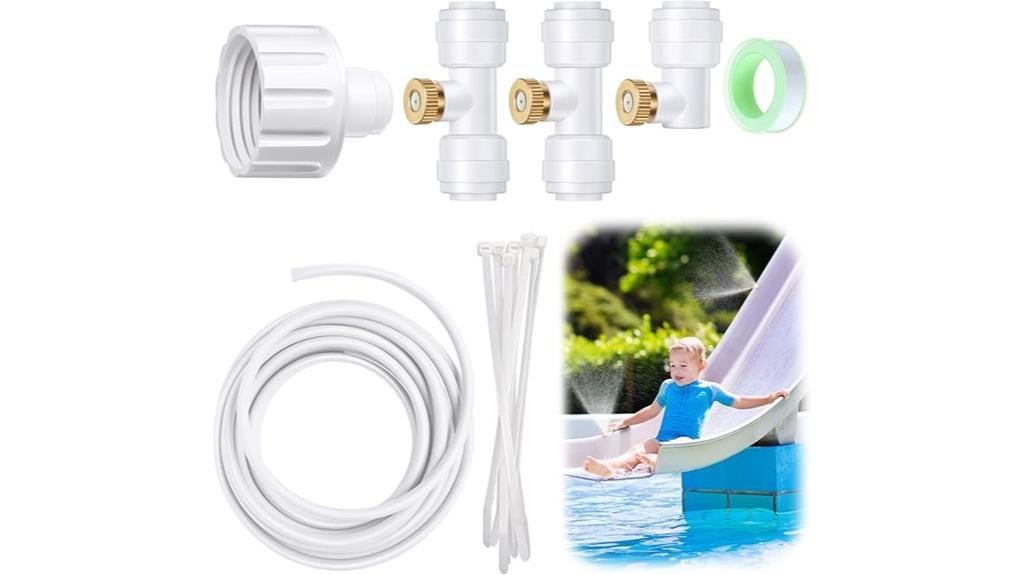 pool tube with brass nozzles
