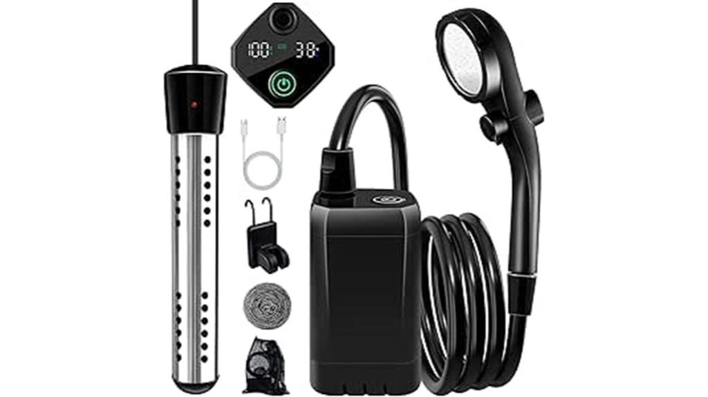portable camping shower heater