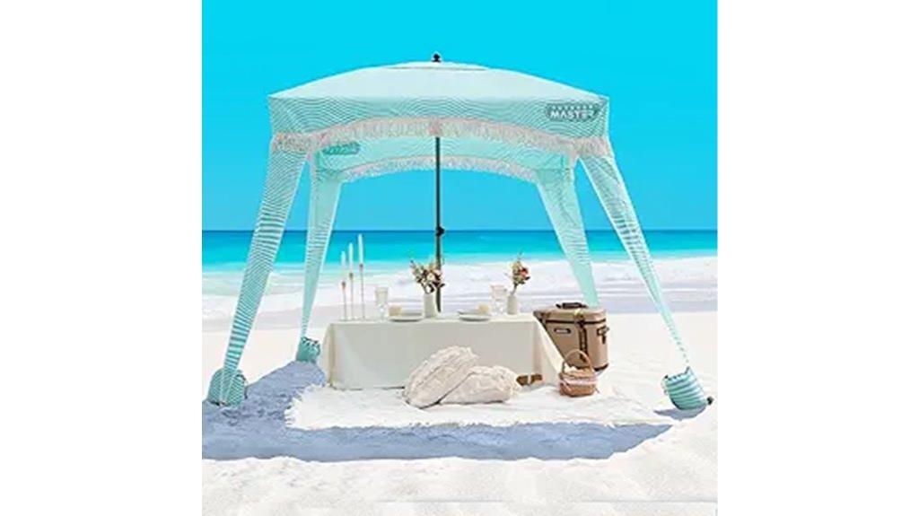 portable fringe beach canopy
