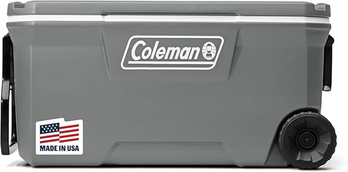 portable insulated rolling cooler