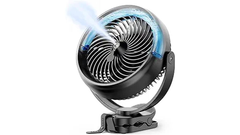 portable misting fan with battery