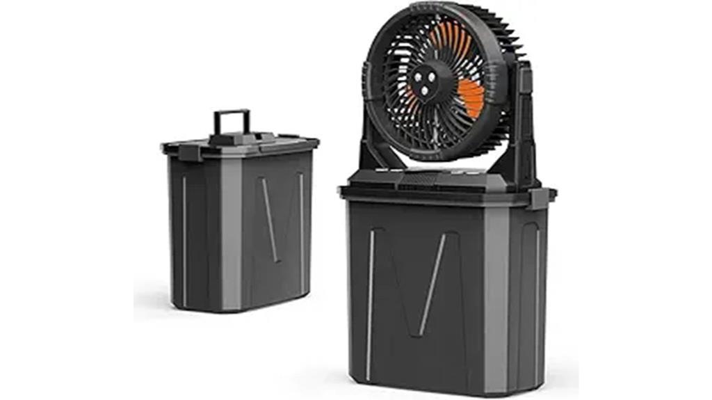 portable misting fan with large tank