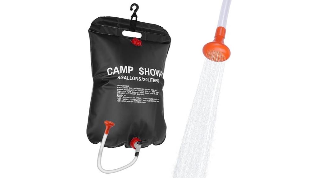 portable solar camping shower