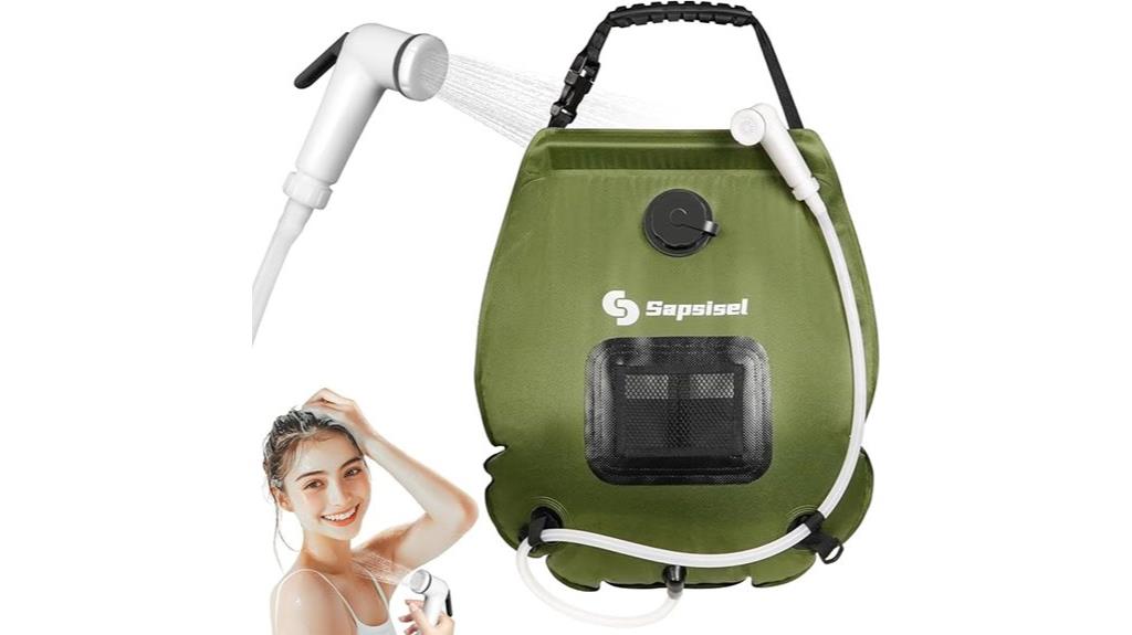 portable solar camping shower