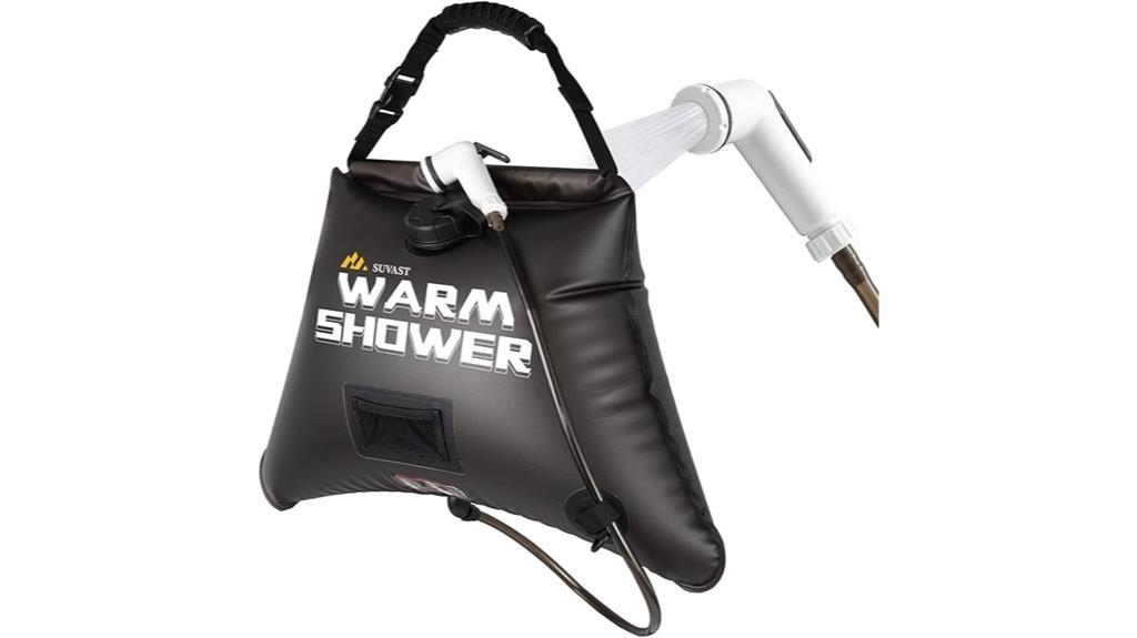 portable solar shower bag