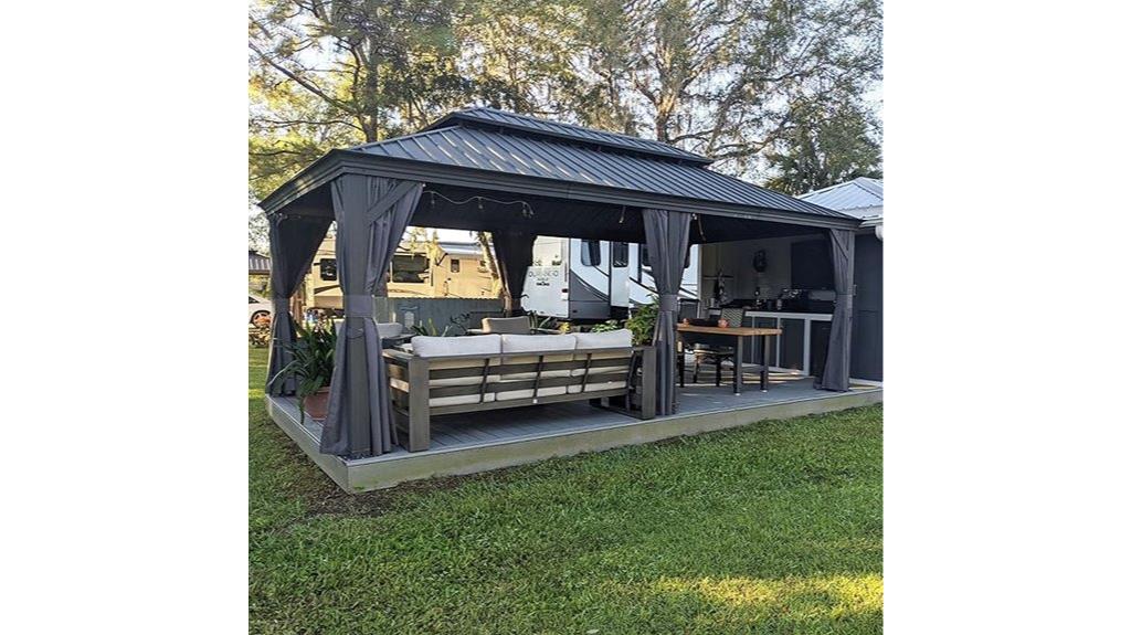purple leaf aluminum gazebo