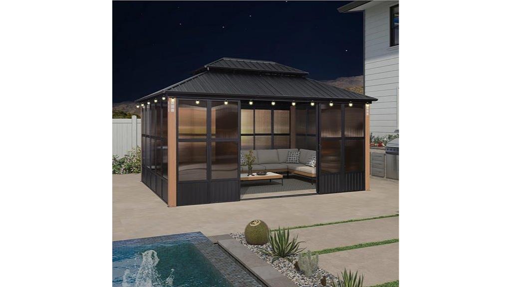 purple leaf gazebo lights