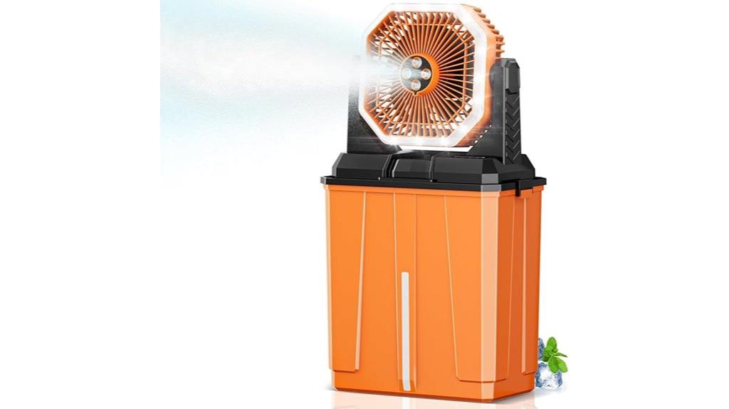 rechargeable portable misting fan