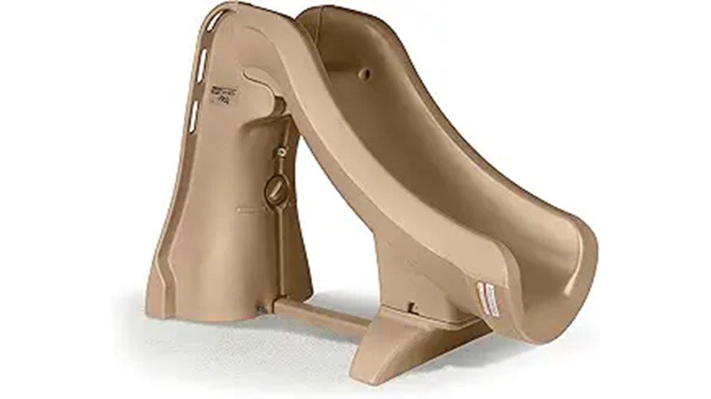 removable taupe pool slide