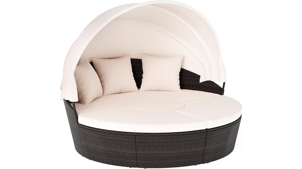 round patio daybed canopy
