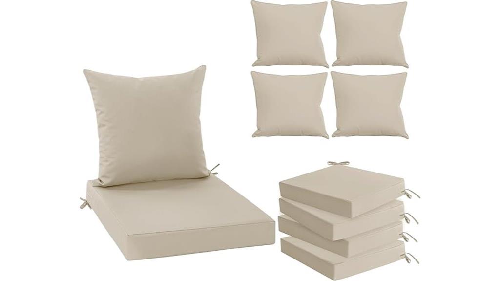 set of 4 waterproof cushions