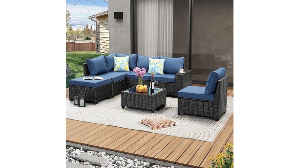 seven piece patio furniture