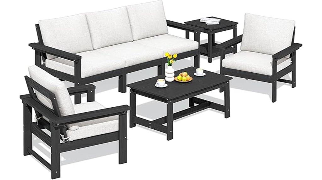 seven piece patio furniture