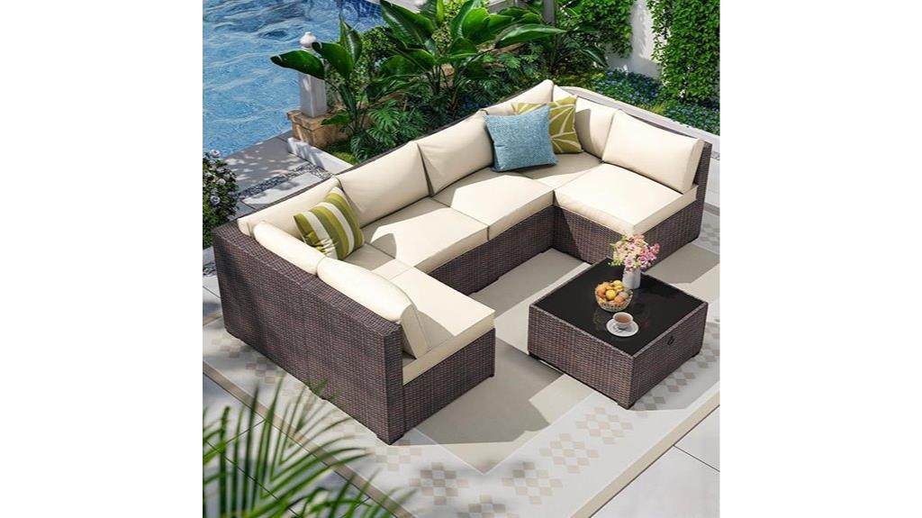 seven piece patio set