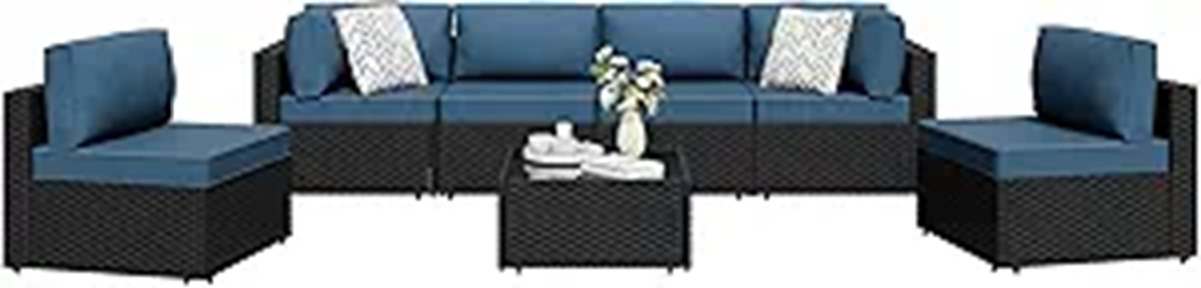 seven piece patio sofa