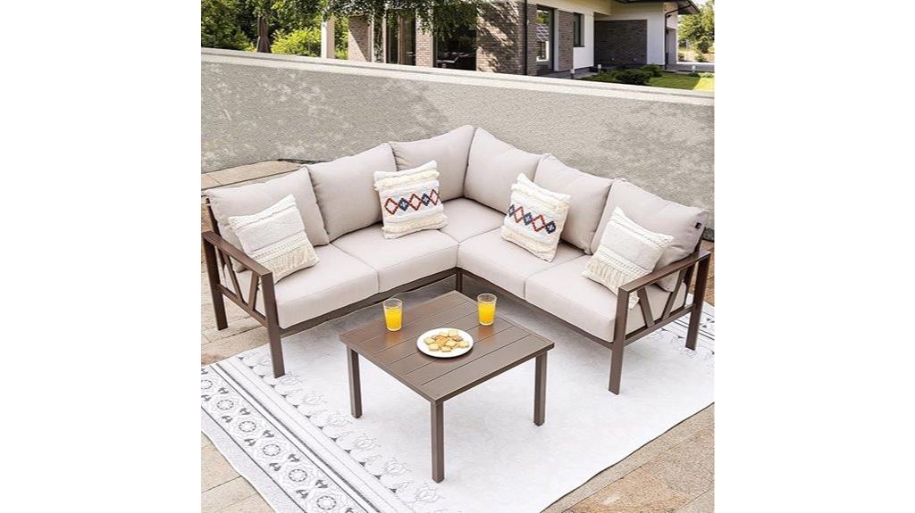 six piece patio sectional