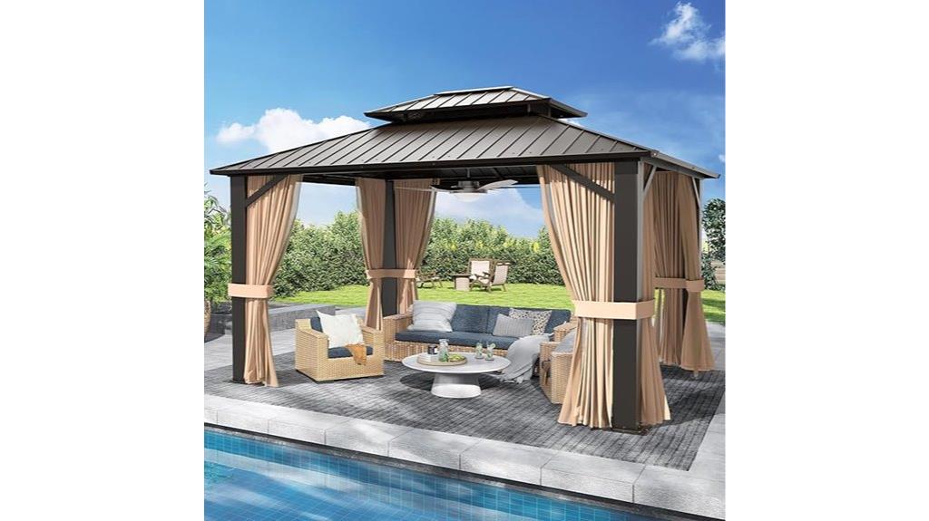 small steel frame gazebo