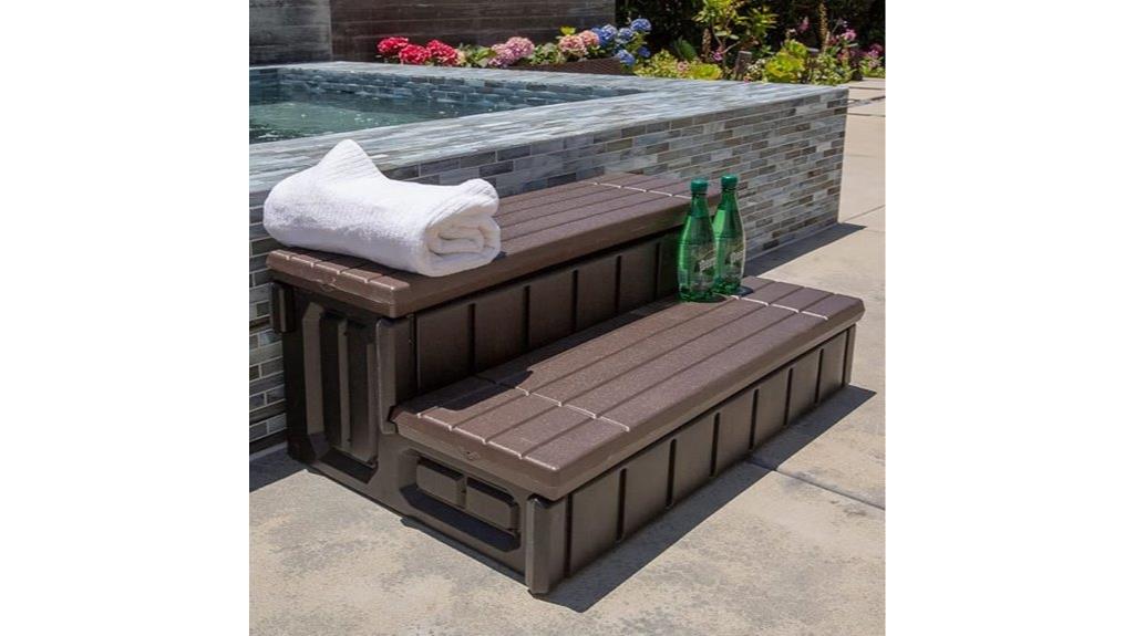 spa step with storage