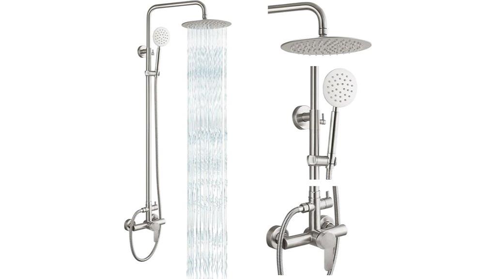 stainless steel outdoor shower