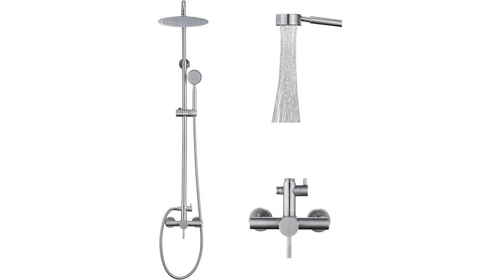 stainless steel shower set