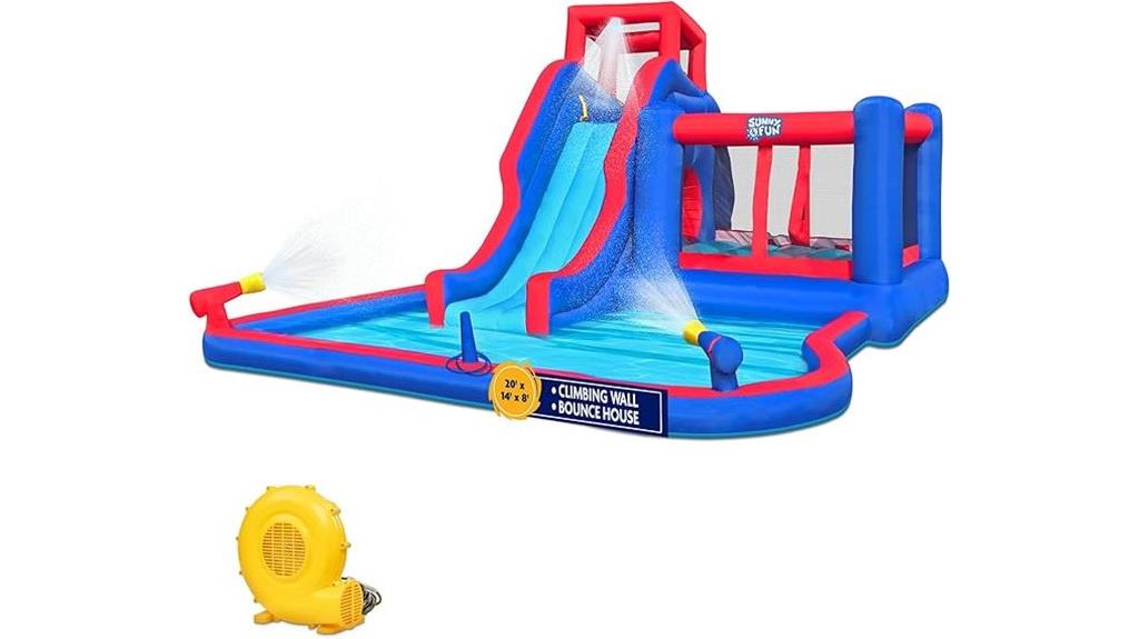 sunny inflatable water slide