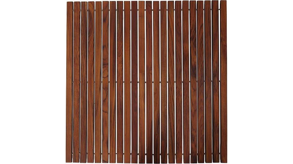 teak spa shower mat