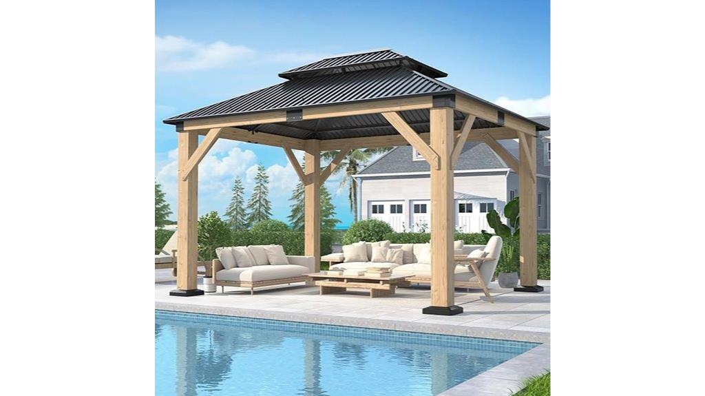 ten by twelve wooden gazebo