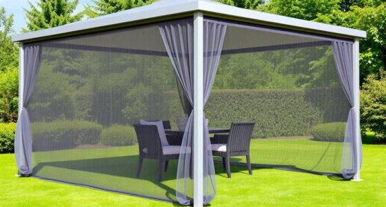 top aluminum gazebos with bug netting