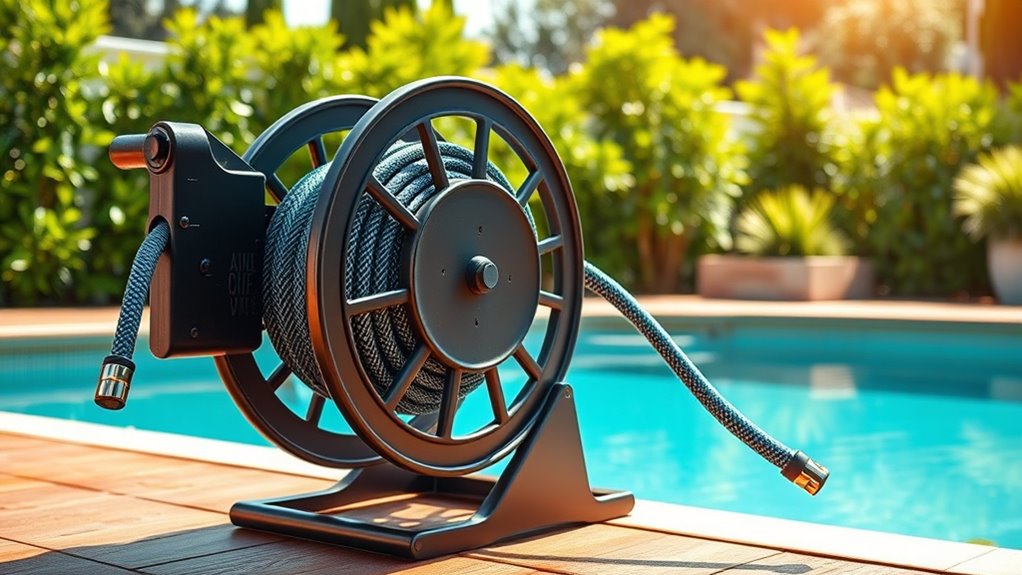 top heavy duty pool hose reels