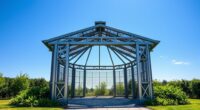 top heavy duty steel gazebos