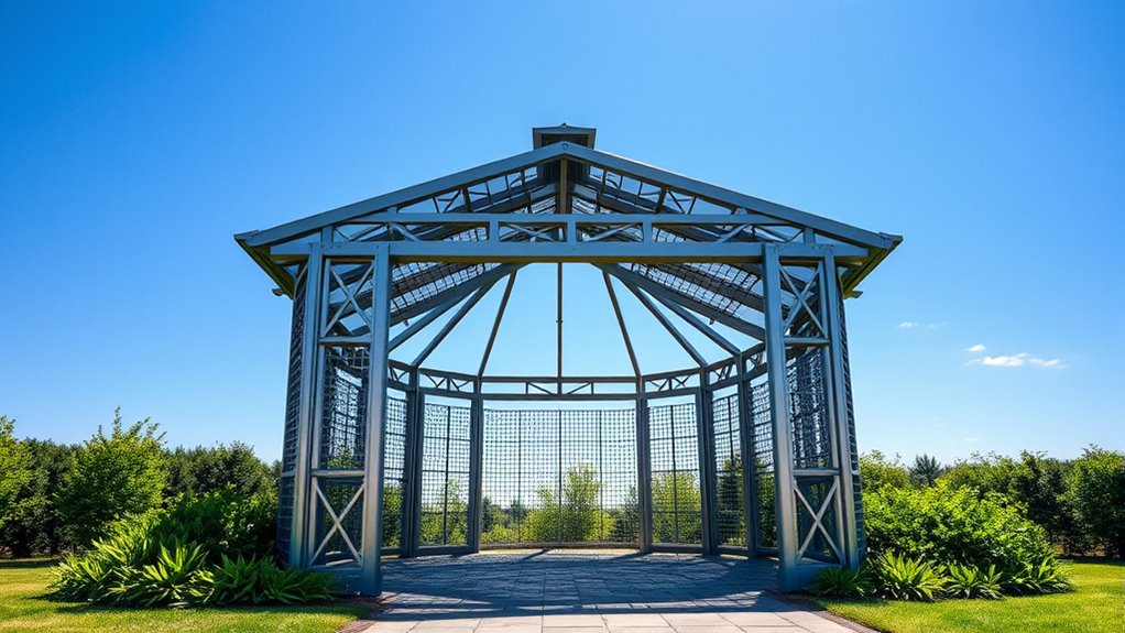 top heavy duty steel gazebos