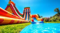 top inflatable splash slides