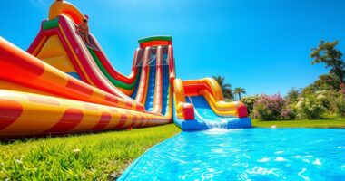 top inflatable splash slides