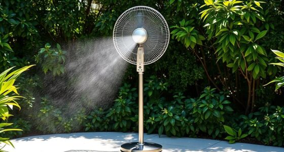 top pedestal misting fans