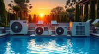 top pool heating and cooling