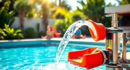 top pool slide water pumps