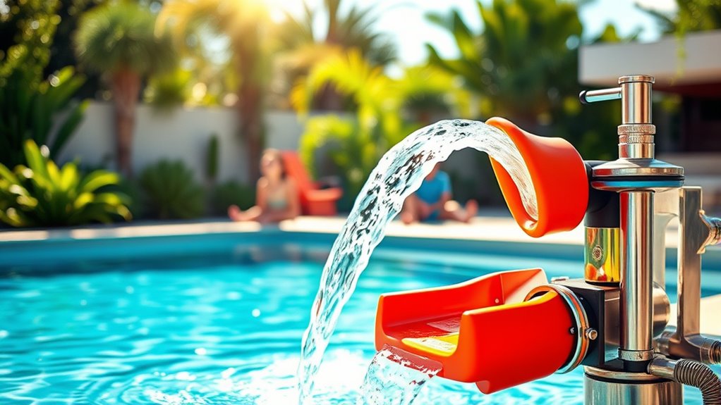 top pool slide water pumps