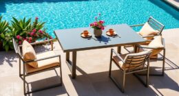 top poolside aluminum dining sets
