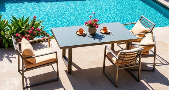 top poolside aluminum dining sets