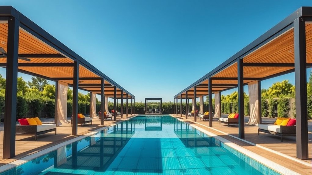 top poolside hard gazebos
