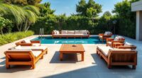 top poolside teak sets