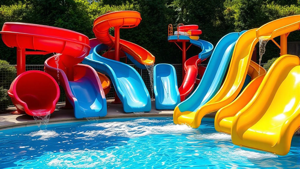 top rotomolded pool slides