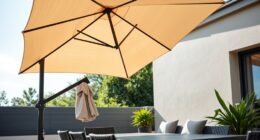 top shade umbrella storage