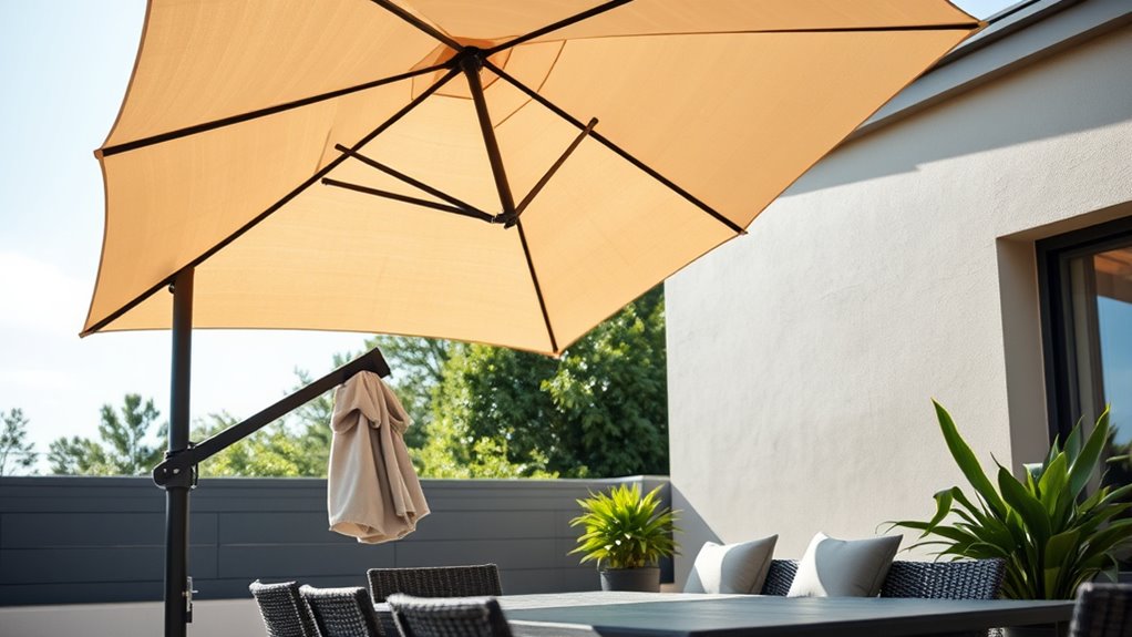 top shade umbrella storage