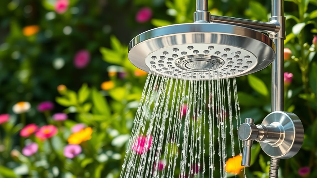 top stainless steel outdoor showers