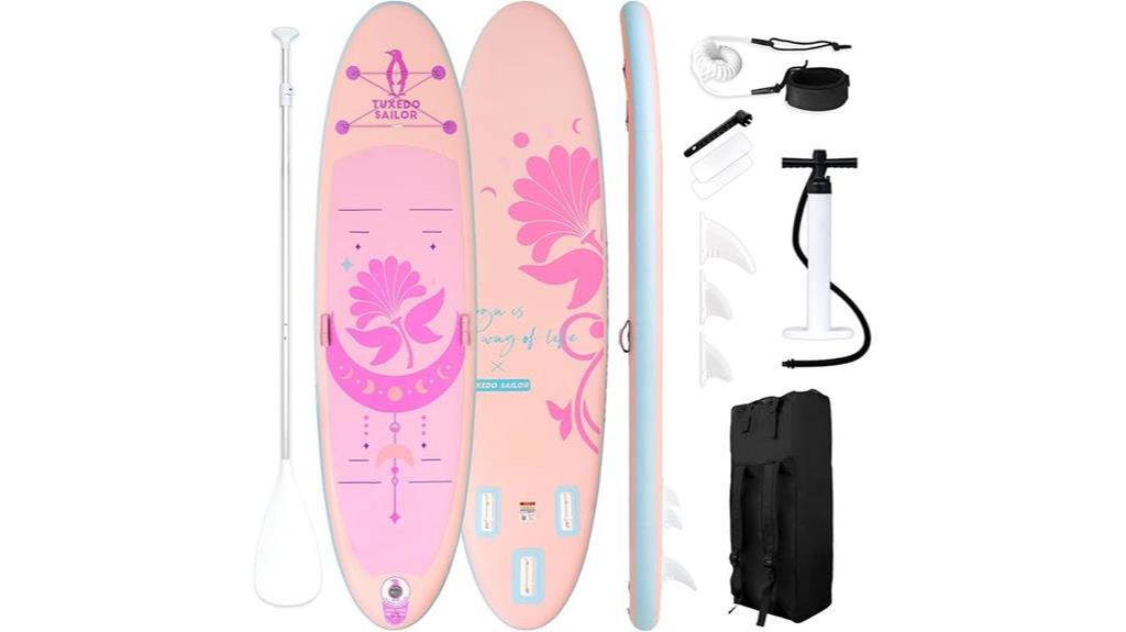 tuxedo sailor paddle board